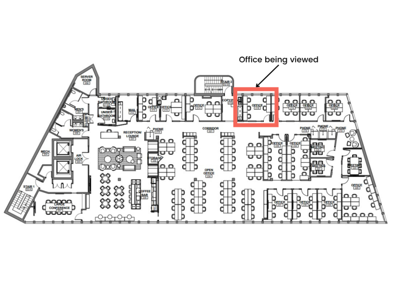 Window Office with 5 Desks