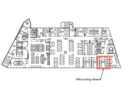 Window Office with 6 Desks