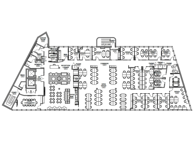Window Office with 6 Desks
